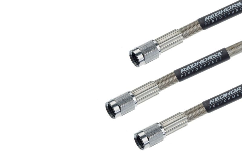 -04 AN Straight Female To -04 AN Straight Female Stainless Pre-Assembled Brake Line