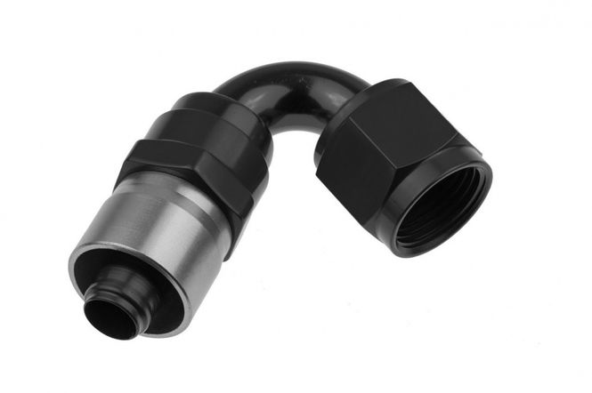 Hovedbilde -06 AN 120 Degree Crimp Style Hose End - Black