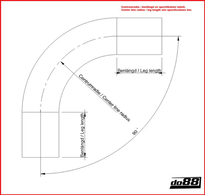 Alurør 90 grader 1,25'' (32mm)