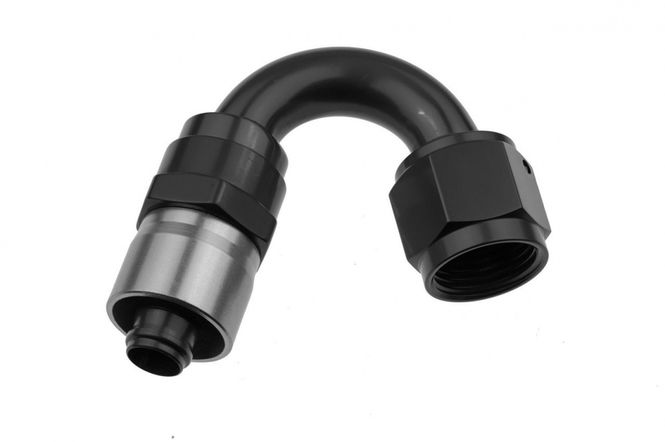 Hovedbilde -06 AN 150 Degree Crimp Style Hose End - Black