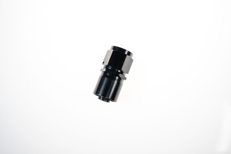 All Black AN Straight Crimp Style Hose End