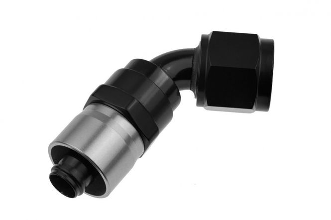 Hovedbilde -06 AN 60 Degree Crimp Style Hose End - Black